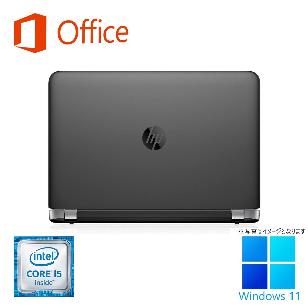 HP (エイチピー) ノートPC ProBook 450G3/15.6型/テンキー/Win11 Pro/MS Office H&B 2019/Core  i5 第6世代/WIFI/Bluetooth/HDMI/DVD-RW/メモリ8GB/SSD256+HDD500GB（整備済み品）